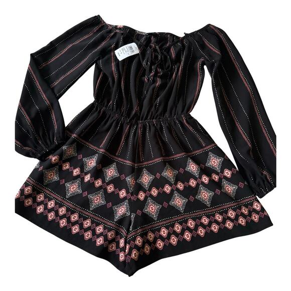 New with tag, black off-the-shoulder romper by Windsor. - Picture 1 of 10